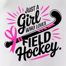 Just a girl who loves field hockey černo růžové