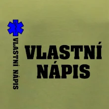 Hvězda života - vlastní nápis vpředu a vzadu