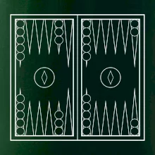 Backgammon černobílý