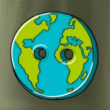 Planeta země knoflík (Pecka design)