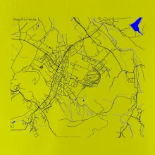 Kopřivnice - Mapa s vodními toky