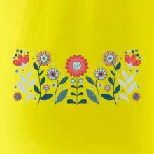 Folklor - květiny v řadě