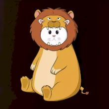 Kočka v převleku lva