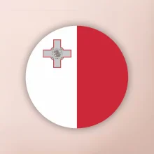 Vlajka Malta kulatá na prso