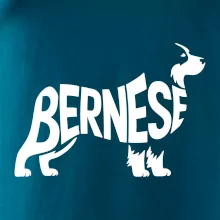 Bernese Mountain Dog nápis v těle