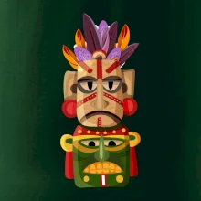 Mayové maska s peřím