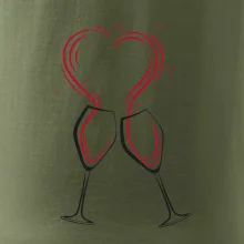 Víno je láska - srdíčka