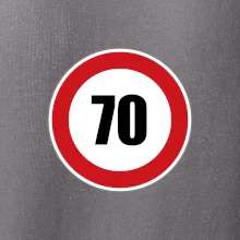 Dopravní značka - omezení rychlosti 70