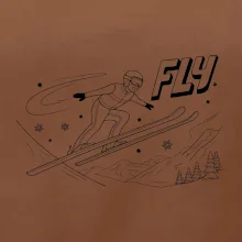 Skokan na lyžích černý obrázek FLY