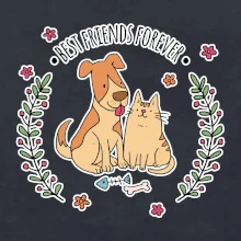 Kočka a pes best friends