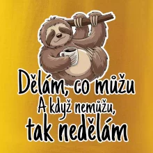 Dělám, co můžu. A když nemůžu, tak nedělám.