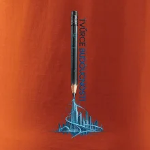 Tvůrce budoucnosti tužka kreslí futuristické město