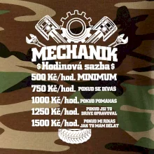 Mechanik - hodinová sazba