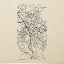 Černobílá mapa Liberec