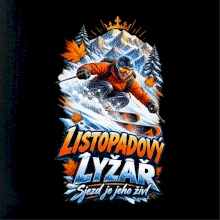 Listopadový lyžař král zasněžených svahů