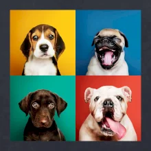 Psi štěňata koláž