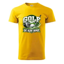 Golfová hůl s míčkem eat sleep repeat