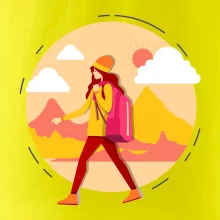 Barevný párový motiv na hory