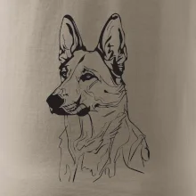 Německý ovčák černá kresba