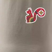 Folklor na prsu veverka