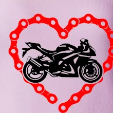 Moto srdce řetěz - supersport