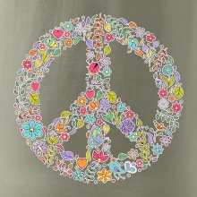 Peace symbol lístečky
