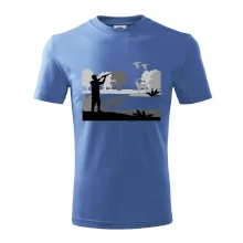 Lovec a ohař v lese