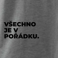 VŠECHNO JE V POŘÁDKU.