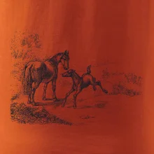 Kůň a hříbě malované