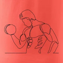 Fitness muž jedním tahem