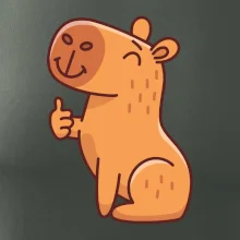 Kapybara s palcem nahoru