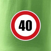 Dopravní značka - omezení rychlosti 40