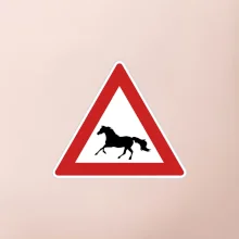 Dopravní značka - Pozor kůň běžící