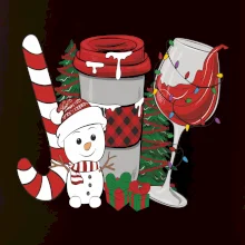 Vánoce, víno a sněhulák