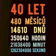 Narozeniny 40 přepočet času