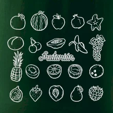 Frutarián ovoce ve čtverci