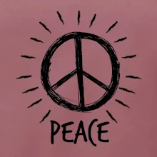 Peace symbol černobílý