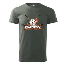 Florbalové hokejky s děrovaným míčkem eat sleep repeat
