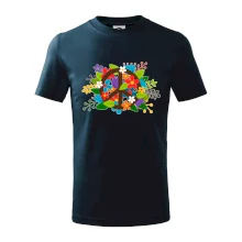 Peace symbol prorostlý květinami