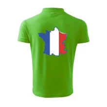 Francouzská vlajka mapa obrys