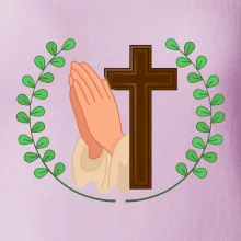 Věnec - kříž a modlení