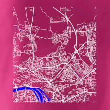 Praha 18200 - Mapa s vodními toky