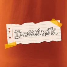 Papírek se jmenovkou - vlastní jméno