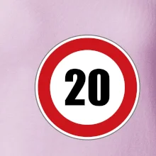 Dopravní značka - omezení rychlosti 20