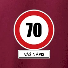 Dopravní značka - rychlost 70 - váš nápis