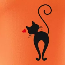 Zamilovaná kočka zezadu