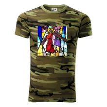 Vitráž - Ježíš a kříž