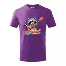 Mýval v kajaku kreslený