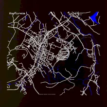 Kopřivnice - Mapa s vodními toky