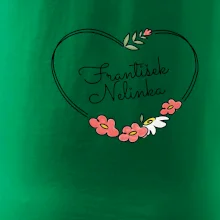 Tričko se jmény dětí - srdce na prsu